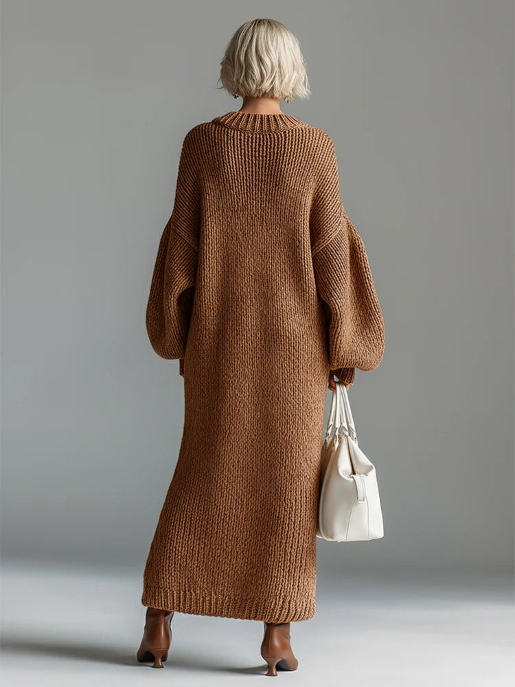 Vestido Cozy Knit Deluxe™ – Calidez, Estilo y Silueta Sofisticada