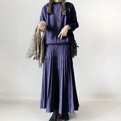 Conjunto Elegant Knit: Estilo Clásico con Toque Contemporáneo