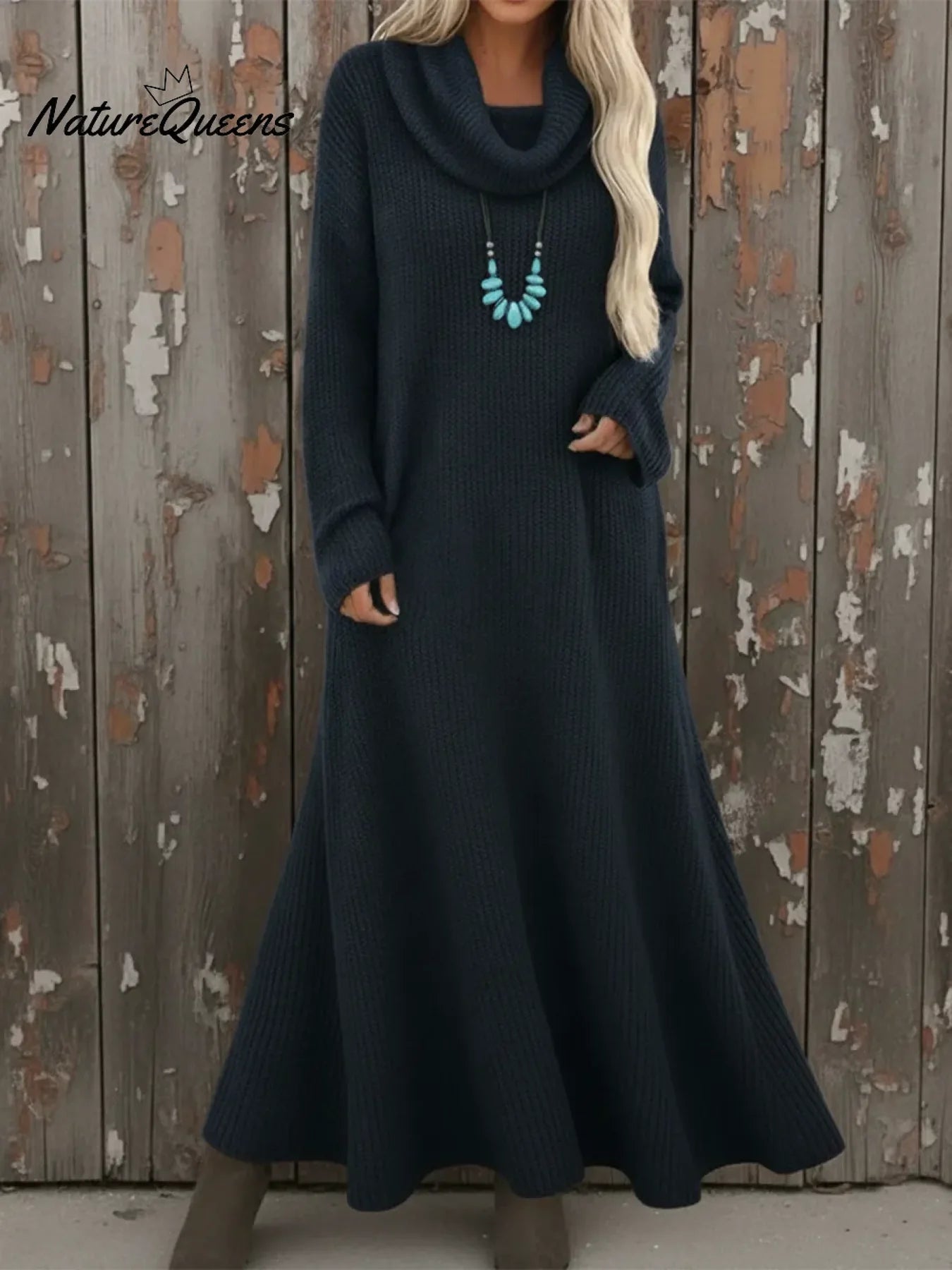 Vestido Cozy Maxi Knit™ – Elegancia Cálida para Tus Días de Invierno