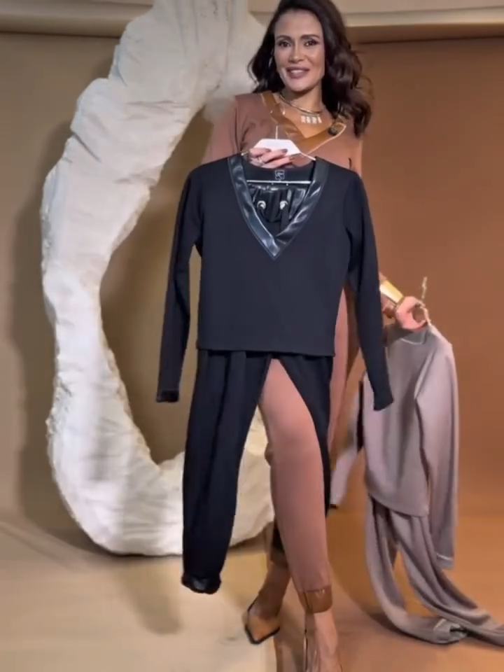 Conjunto Elegance V-Cuero: Estilo y Comodidad con Toque Sofisticado