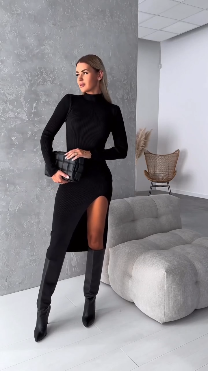 Vestido Knit Silhouette™ – Elegancia Minimalista que Define tu Figura