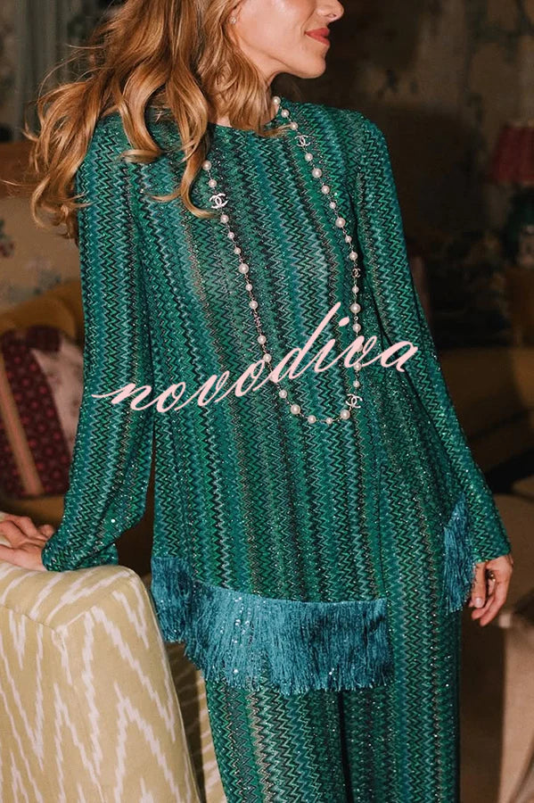 Conjunto Verde Esmeralda: Sofisticación Retro con Toques de Lujo