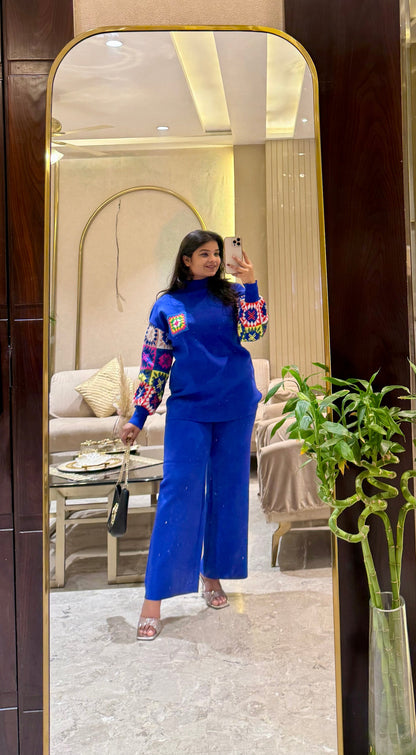 Conjunto de Punto con Bolsillos y Patrón