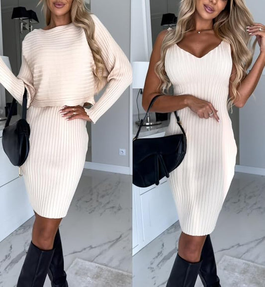 Elegancia Tejida: El Conjunto de Punto Body con Elástico