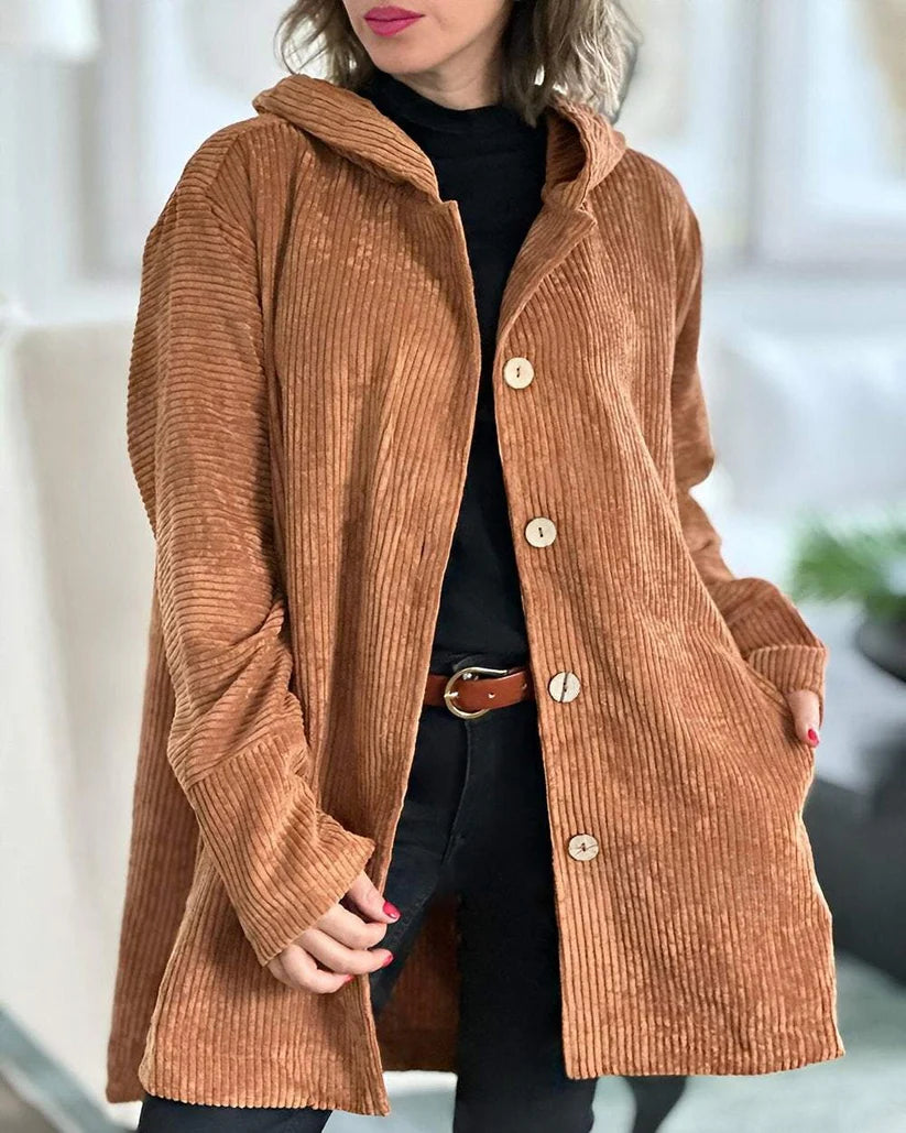 Chaqueta Corduroy Cozy Hood™ – Calidez, Textura y Estilo Atemporal