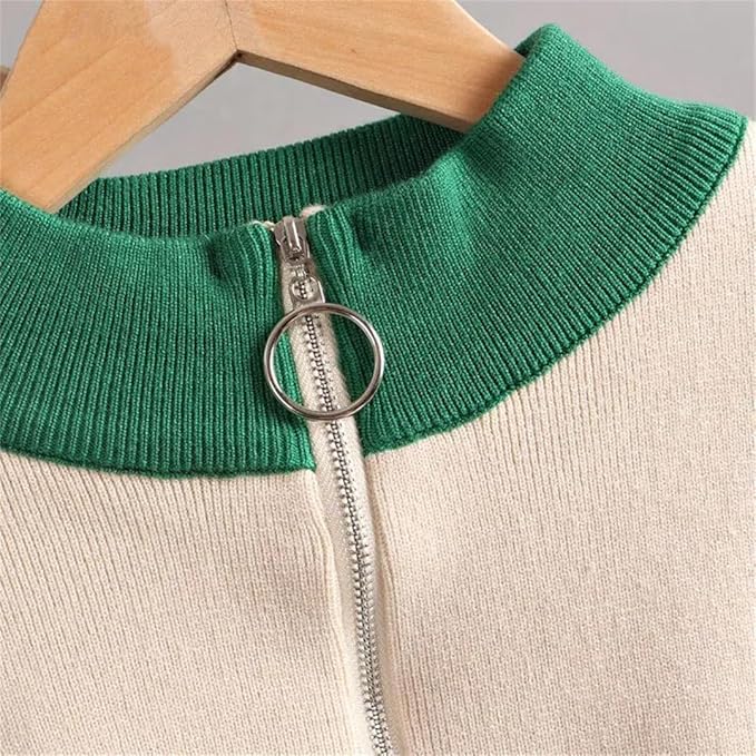 Conjunto de Suéter Tejido de Dos Piezas: Elegancia Elástica y Cálida