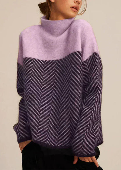 Suéter 'Chevron Chic': Suavidad, Elegancia y un Patrón que Captura Miradas