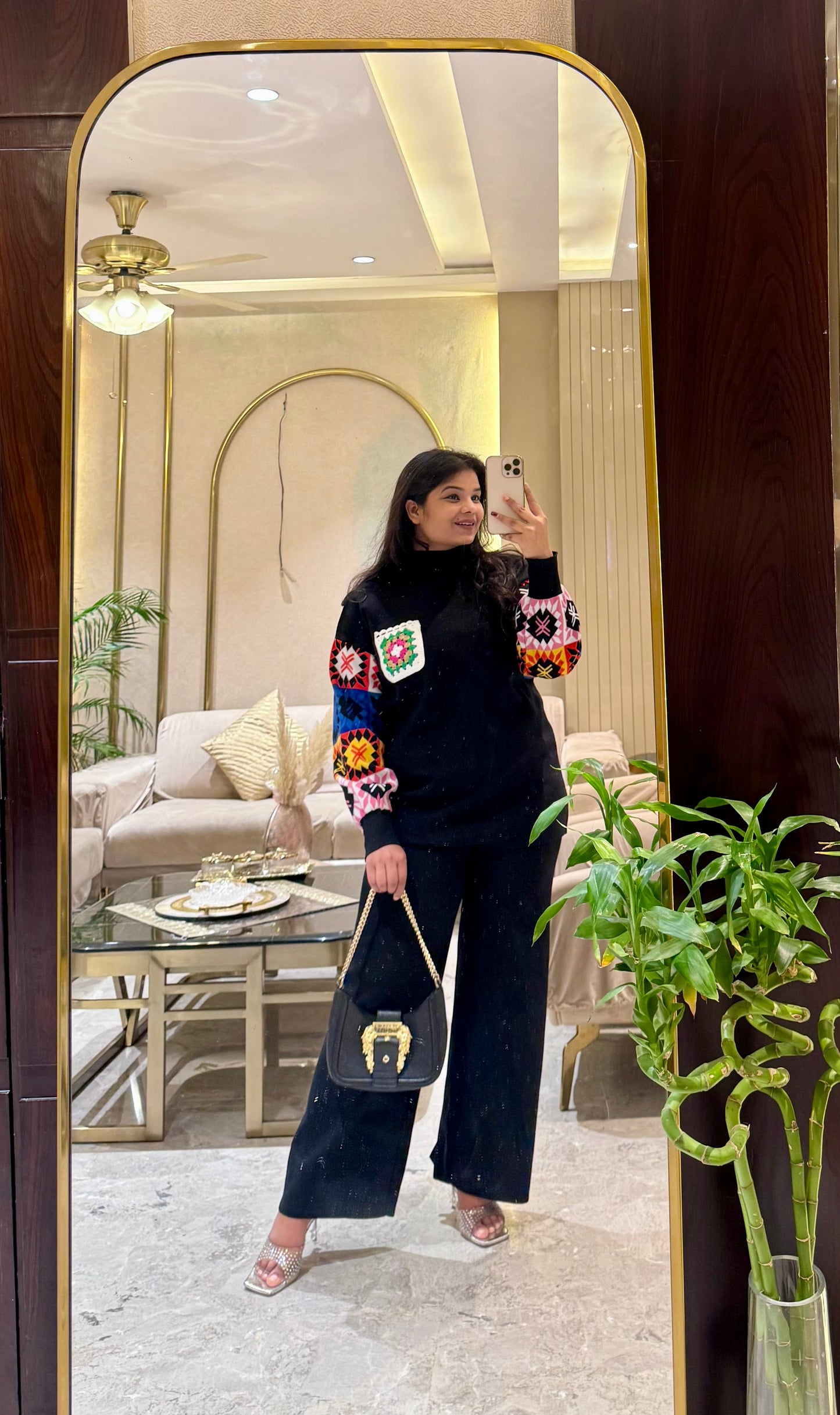 Conjunto de Punto con Bolsillos y Patrón