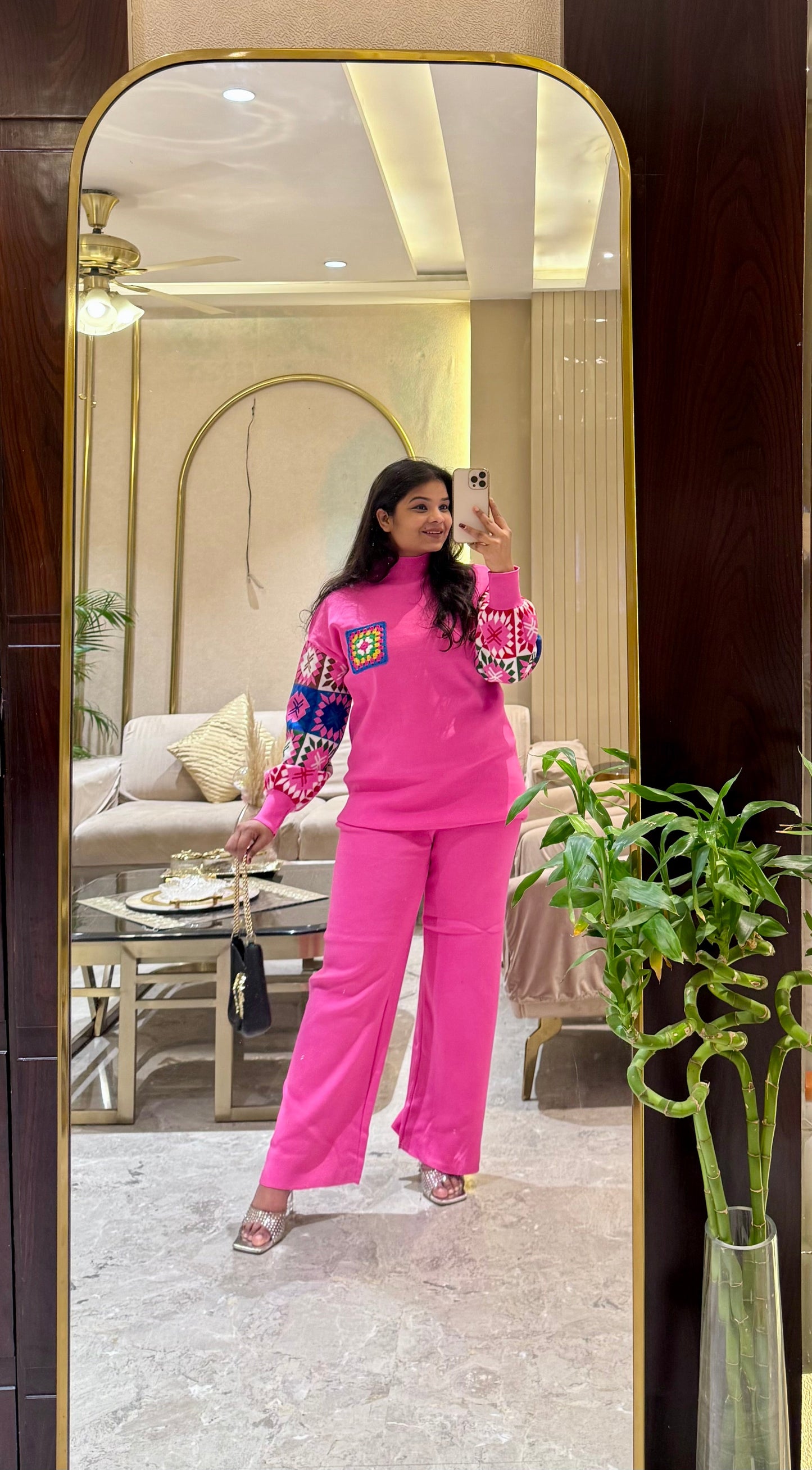 Conjunto de Punto con Bolsillos y Patrón