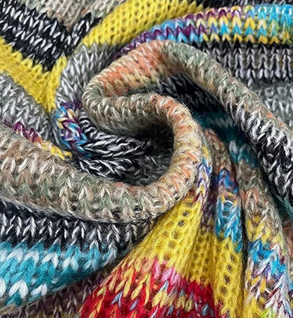 Cárdigan 'Rainbow Knit': Un Toque de Color y Comodidad para tu Día