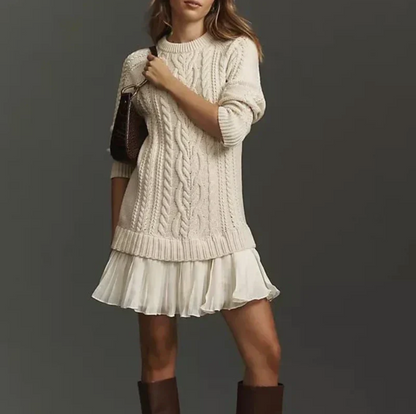 Vestido Pleat: Calidez Trenzada y Silueta A-Line que Enamora