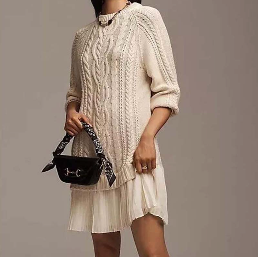 Vestido Pleat: Calidez Trenzada y Silueta A-Line que Enamora