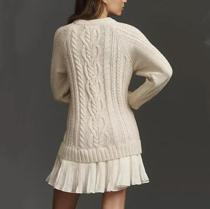 Vestido Pleat: Calidez Trenzada y Silueta A-Line que Enamora