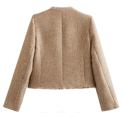 Chaqueta Lara™ | Tweed Vintage: Elegancia Atemporal con un Toque de Oro