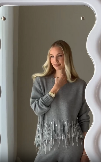 Conjunto Crystal Fringe™: Sofisticación Moderna con Brillo Sutil