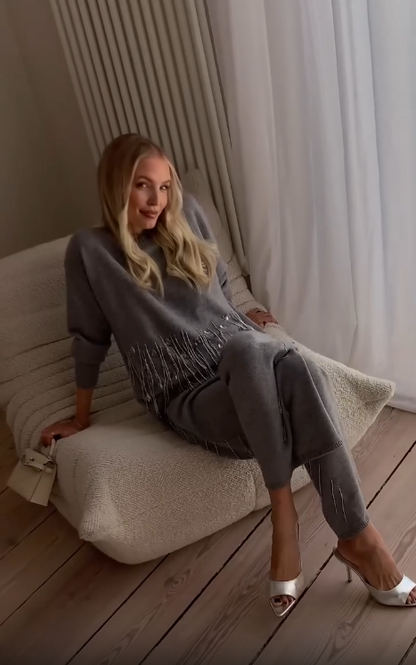 Conjunto Crystal Fringe™: Sofisticación Moderna con Brillo Sutil