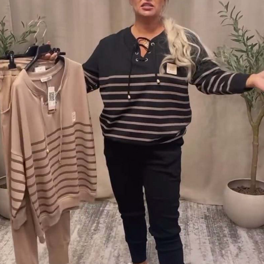 Conjunto Rayado Relajado: La Elegancia Effortless para el Día a Día