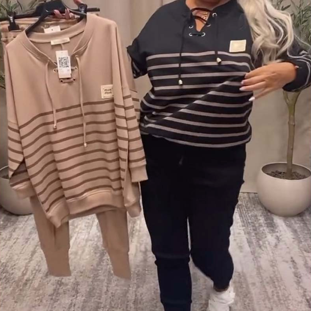 Conjunto Rayado Relajado: La Elegancia Effortless para el Día a Día