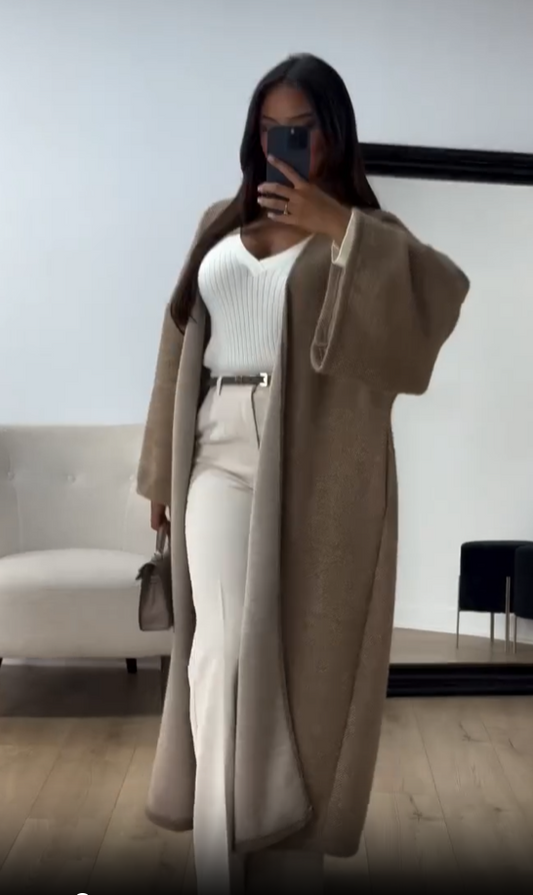 Abrigo Long Cozy Luxe™ – Elegancia Minimalista que Abriga con Estilo