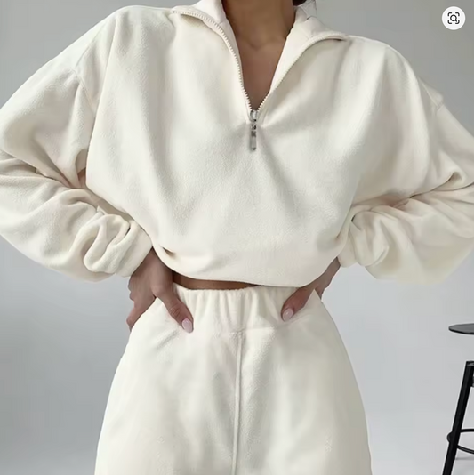 Conjunto Fleece Comfort™ – Abrigo Suave, Estilo Moderno