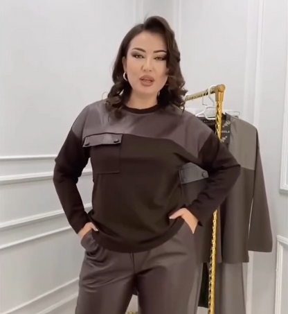 Conjunto 'Urban Edge': Confort Diario con el Toque Sofisticado del Efecto Piel