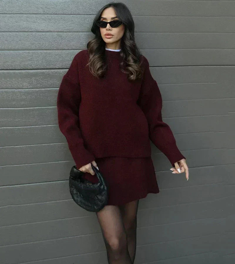 Conjunto Knit Éclat: Elegancia Natural y Confort en un Solo Look