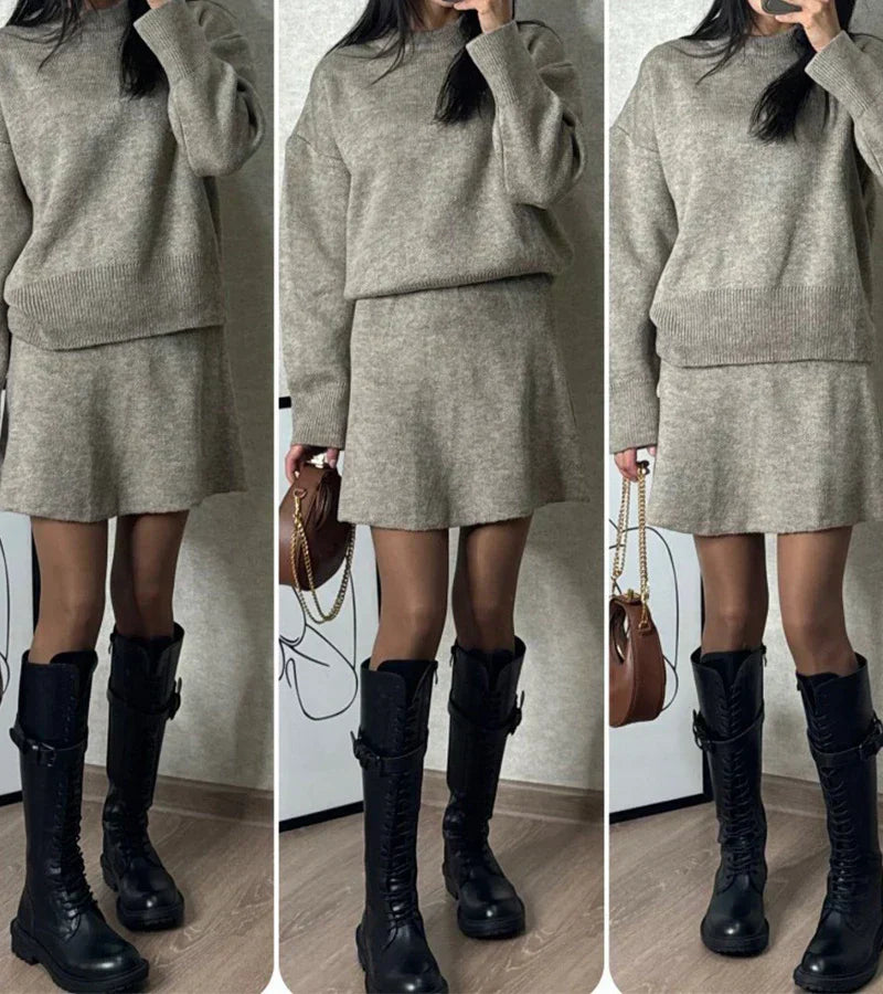 Conjunto Knit Éclat: Elegancia Natural y Confort en un Solo Look