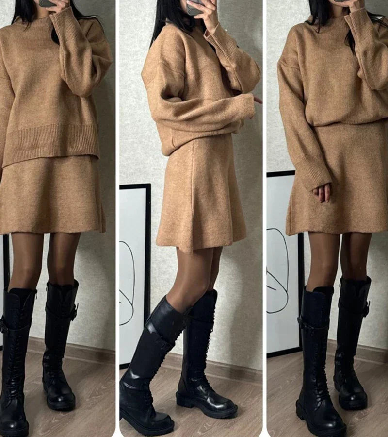 Conjunto Knit Éclat: Elegancia Natural y Confort en un Solo Look