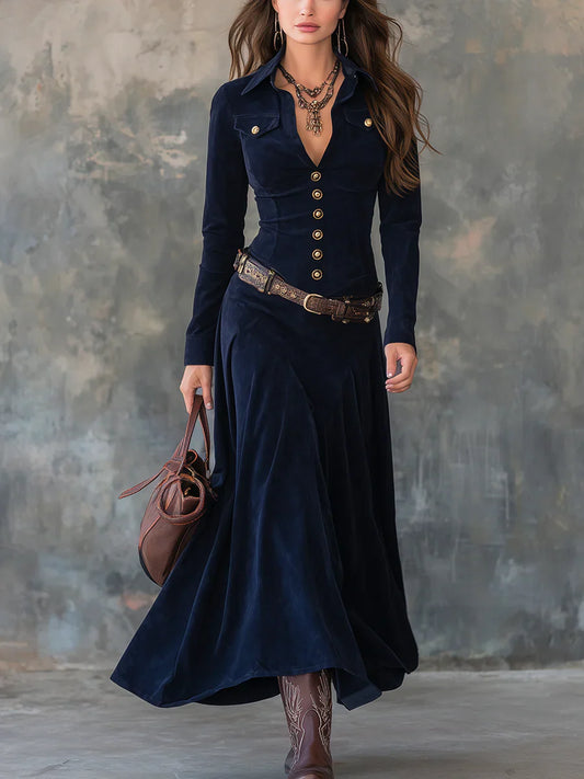 Vestido Midnight Velvet™: Elegancia Esculpida con Esencia Vintage