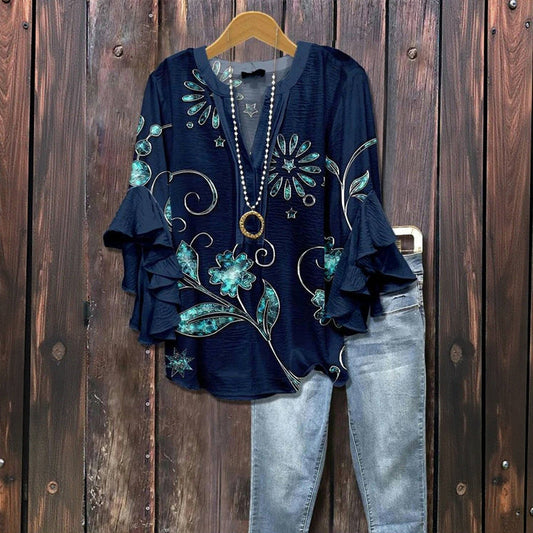 Blusa 'Floral Retro': El Encanto Vintage de las Flores para tu Día a Día