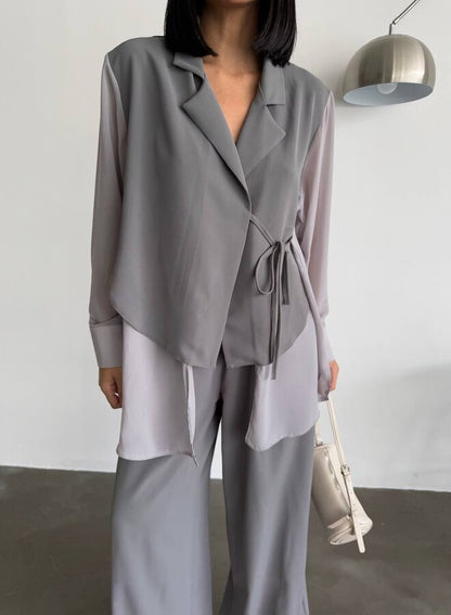 Conjunto "Chiffon Chic": La Fusión Perfecta de Confort y Glamour