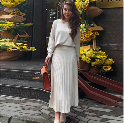 Conjunto Elegant Knit: Estilo Clásico con Toque Contemporáneo