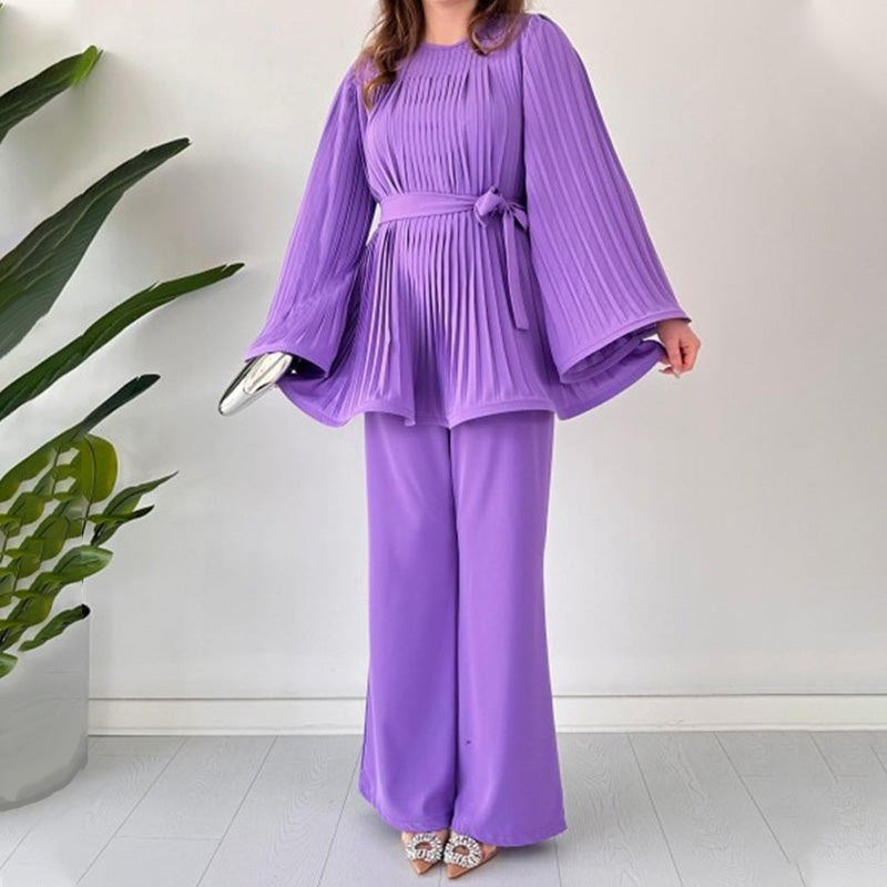 Conjunto de Dos Piezas: Elegancia Fluida y Comodidad Total