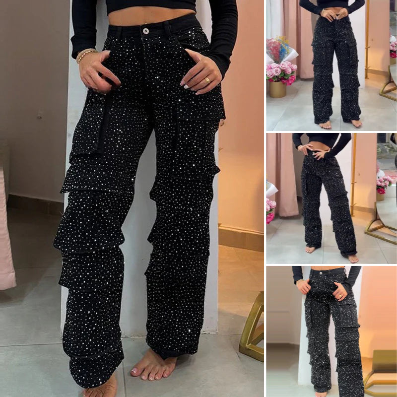Pantalón Stellar Cargo: Brillo Urbano con Actitud