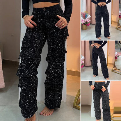 Pantalón Stellar Cargo: Brillo Urbano con Actitud