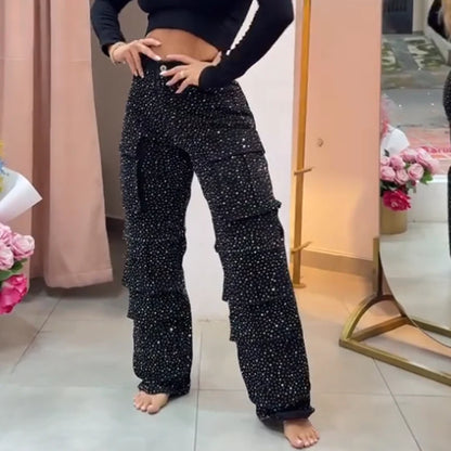 Pantalón Stellar Cargo: Brillo Urbano con Actitud