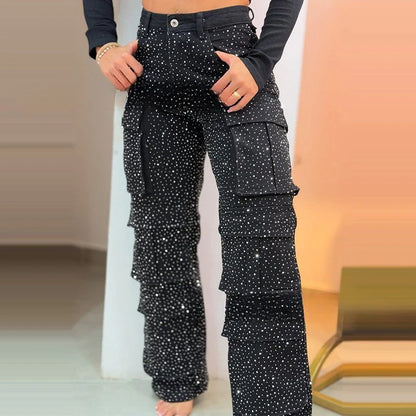Pantalón Stellar Cargo: Brillo Urbano con Actitud