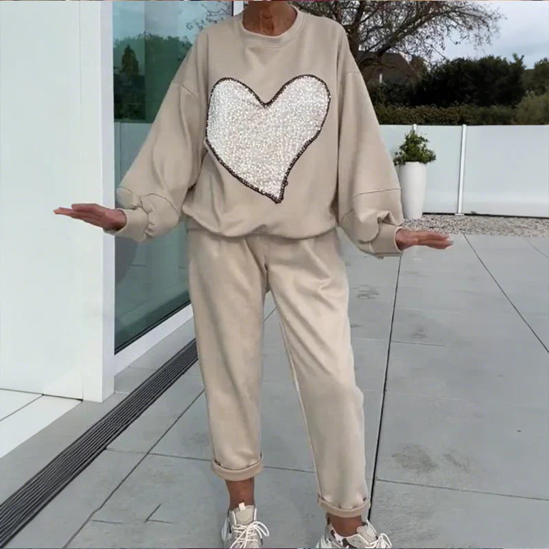 Conjunto Cozy Heart Luxe™ – Comodidad Chic con Estilo Romántico