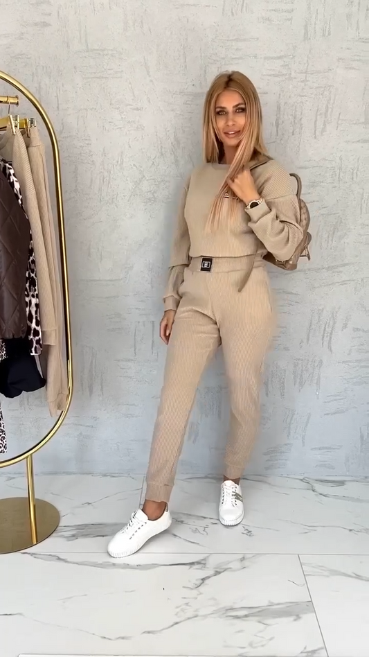 Conjunto Cozy Rib Luxe™ – Suavidad Premium y Estilo Minimalista