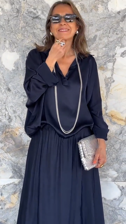 Conjunto Satin Luxury Flow™ – Elegancia Suave con Brillo Natural