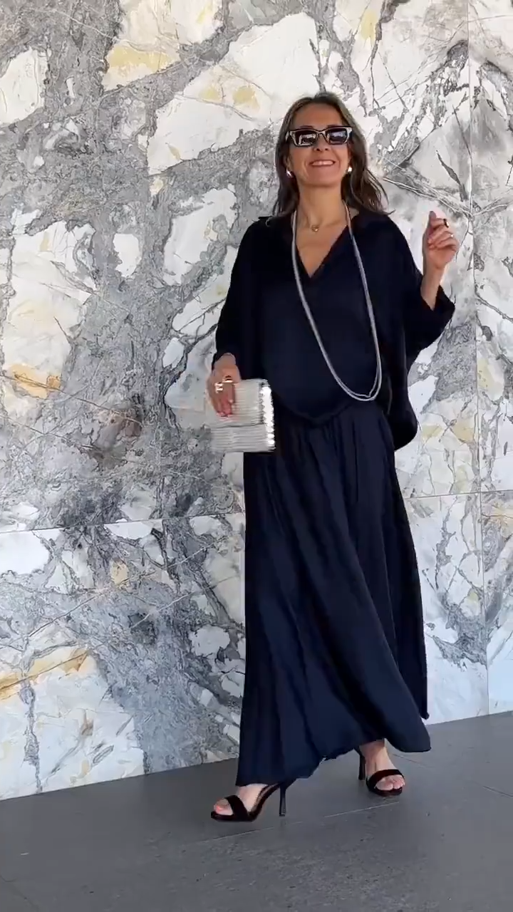 Conjunto Satin Luxury Flow™ – Elegancia Suave con Brillo Natural