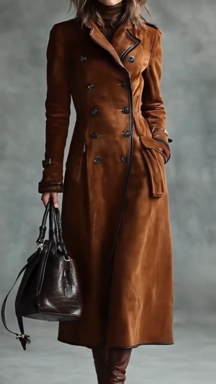 Trench Suede Heritage™ – Elegancia Atemporal en Gamuza Premium