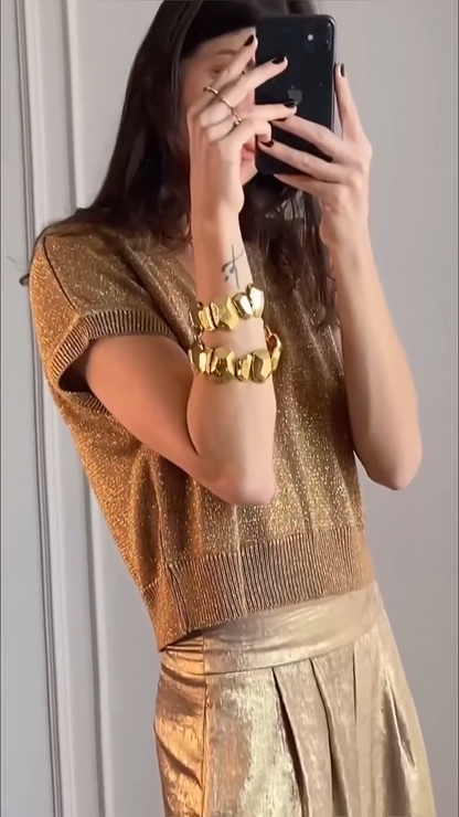 Conjunto Gold Set: Brillo Sofisticado con Elegancia Atemporal