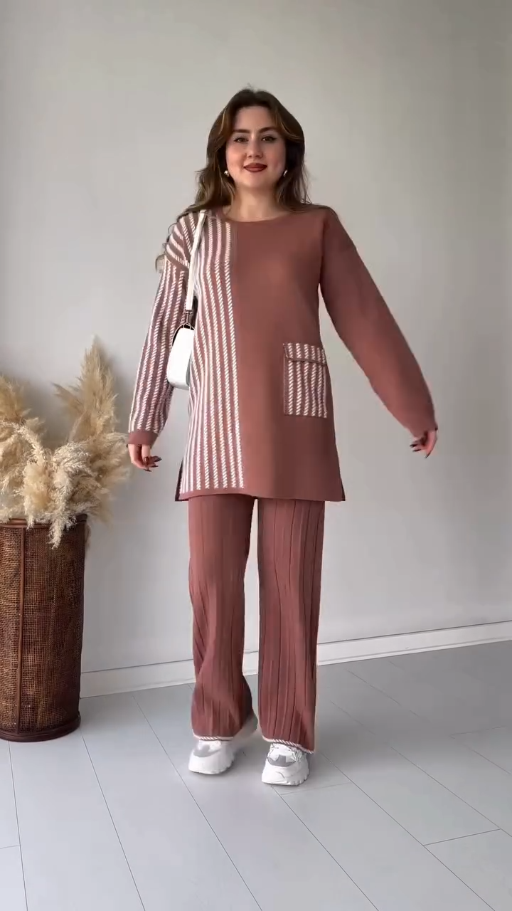 Conjunto Knit Line Premium™ – Estilo Moderno con Tejido Suave y Favorecedor