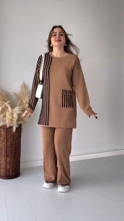 Conjunto Knit Line Premium™ – Estilo Moderno con Tejido Suave y Favorecedor