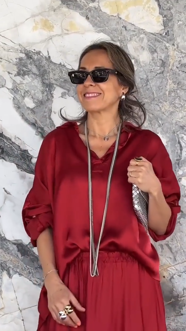 Conjunto Satin Luxury Flow™ – Elegancia Suave con Brillo Natural