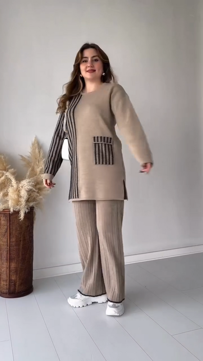 Conjunto Knit Line Premium™ – Estilo Moderno con Tejido Suave y Favorecedor