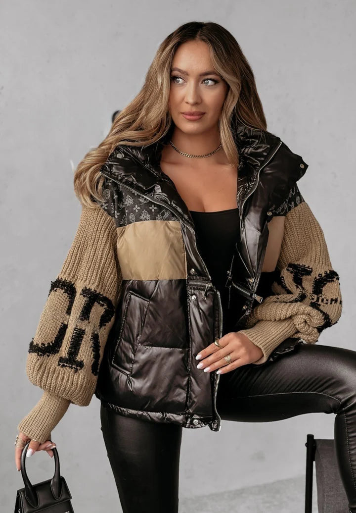Chaqueta Puffer Knit Fusion™ – Estilo Atrevido, Texturas Premium y Máximo Confort