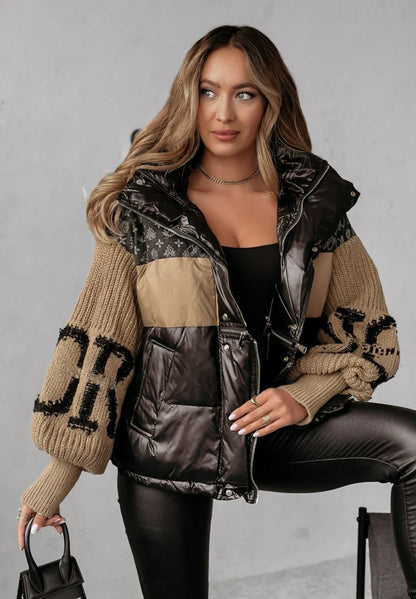Chaqueta Puffer Knit Fusion™ – Estilo Atrevido, Texturas Premium y Máximo Confort